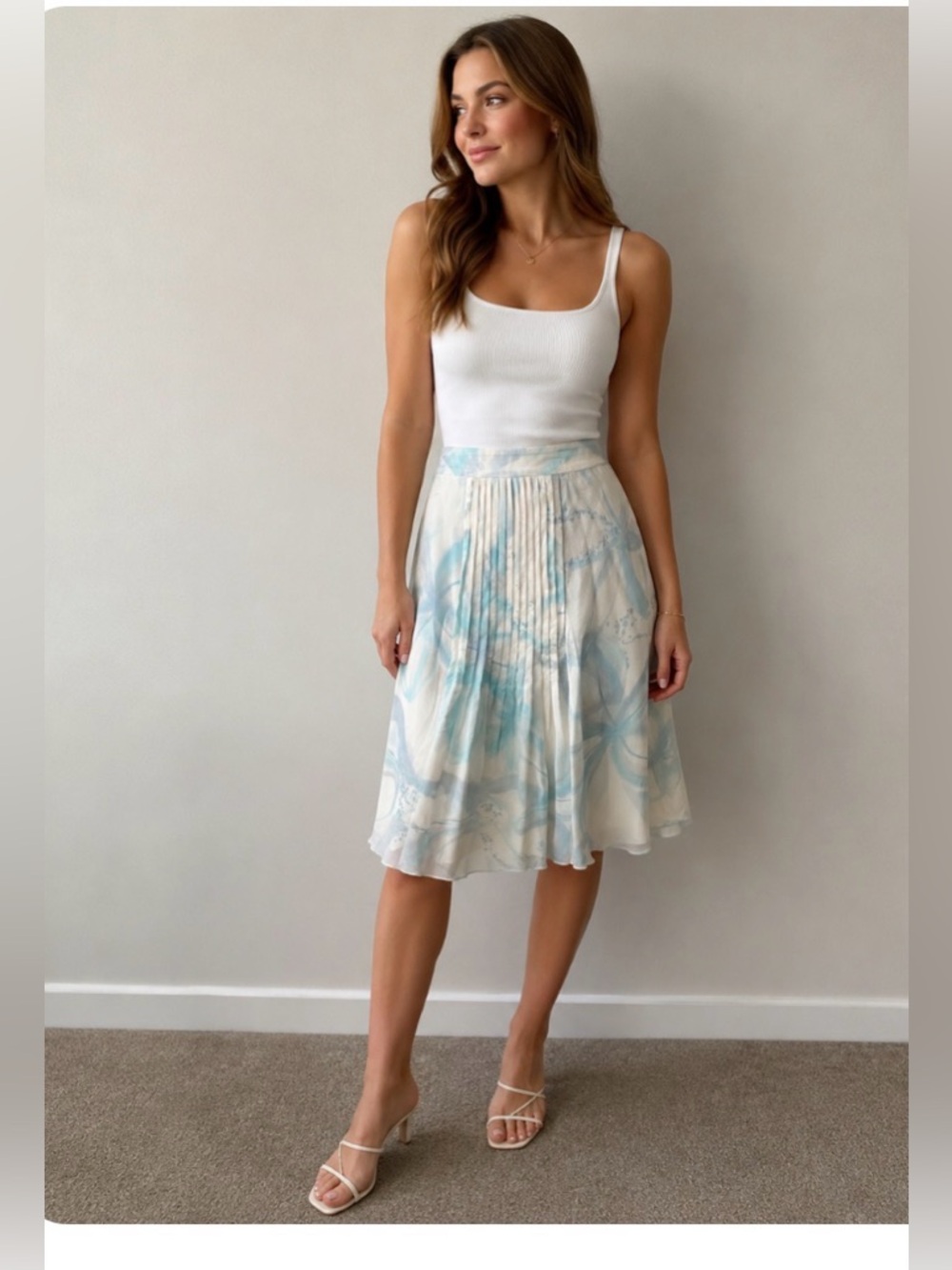 ADRIENNE Vittadini / A-line / flare skirt/ size 8/ romantic style/